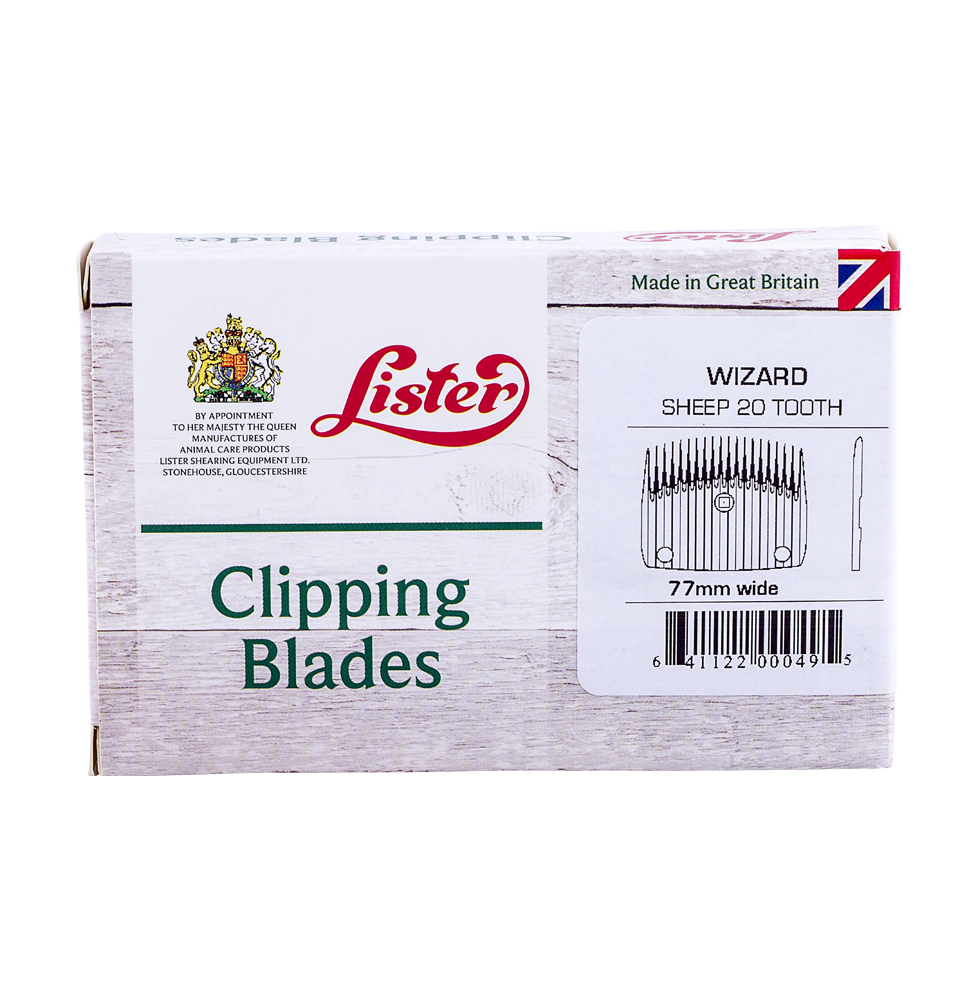 Wizard 20 Tooth (Wool) blade for shearing, Lister Shearing